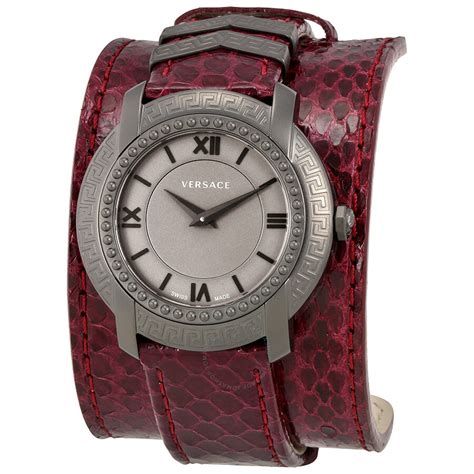 versace dv 25 grey watch|dv25 grey dial burgundy leather ladies watch vam070016.